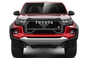 Toyota Hilux Hood Deflector - Husky Liners - Aeroskin - Chrome - `20-`26 Toyota Hilux Hood Deflector - Husky Liners - Aeroskin - Chrome - `20-`26